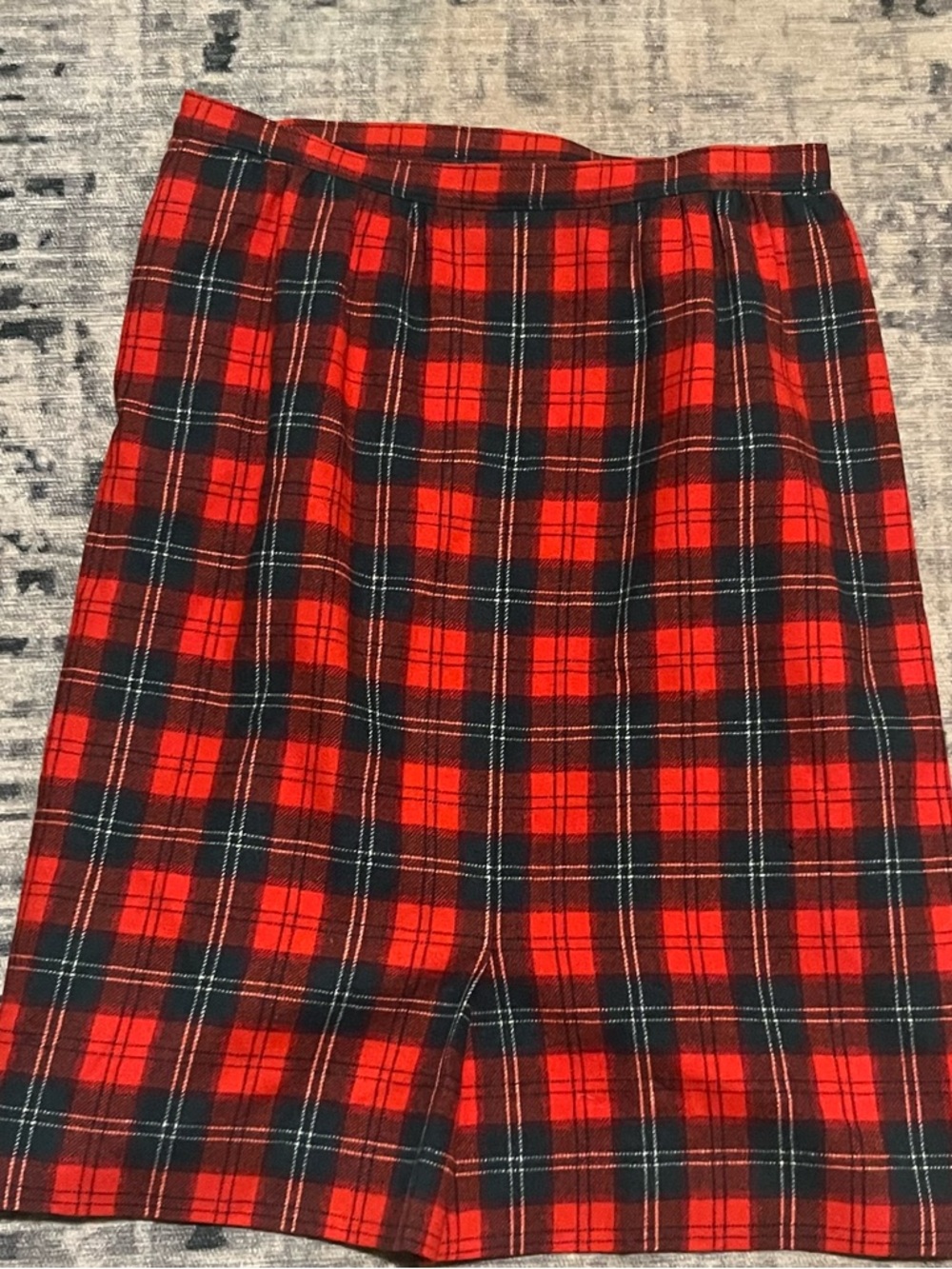 Vintage Pendleton Lennon Tartan Wool Skirt Petite Red Plaid 1970-80s
